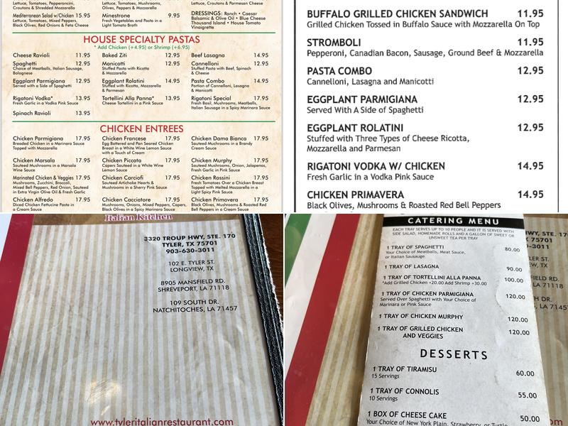 Roma Italian Kitchen & Bar Menu