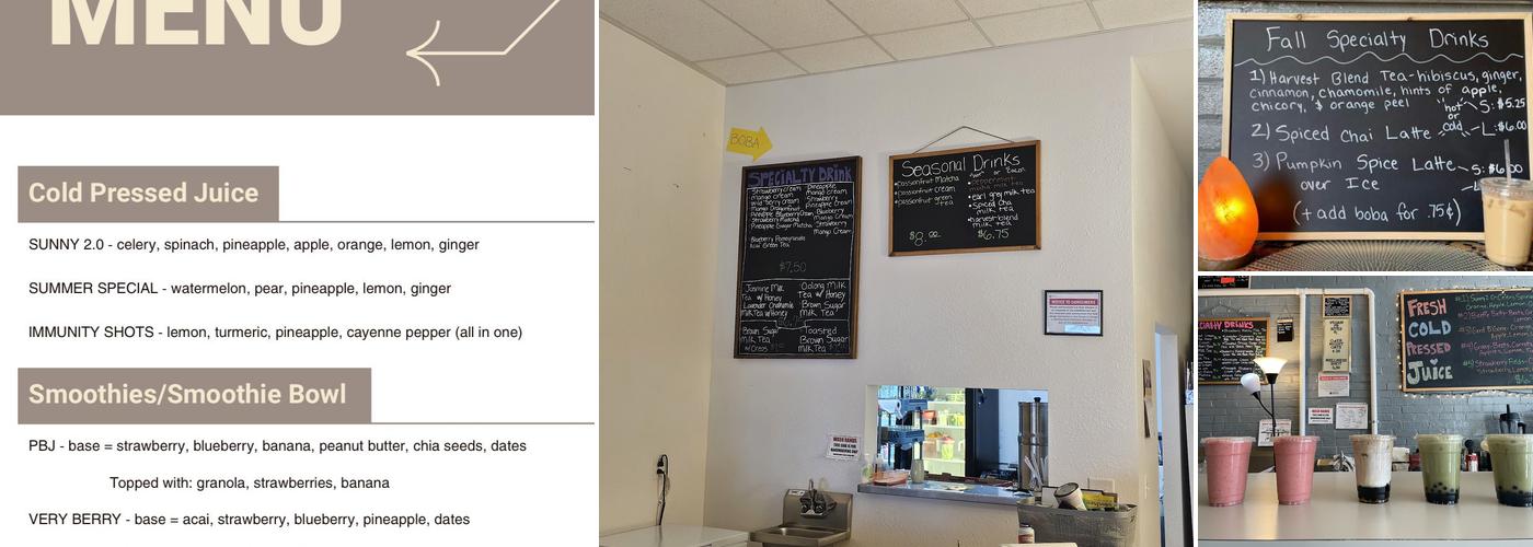 CJ's Juicery/Smoothies/Boba Menu