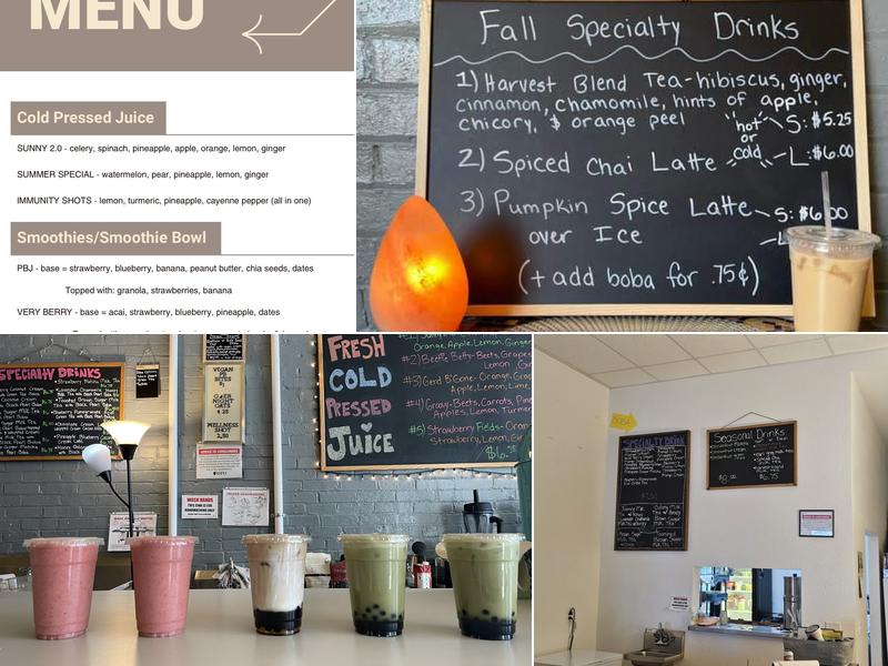 CJ's Juicery/Smoothies/Boba Menu