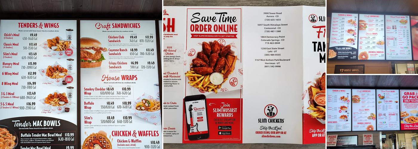 Slim Chickens Menu