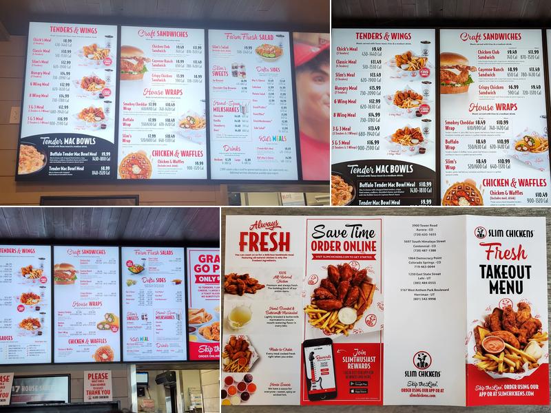 Slim Chickens Menu
