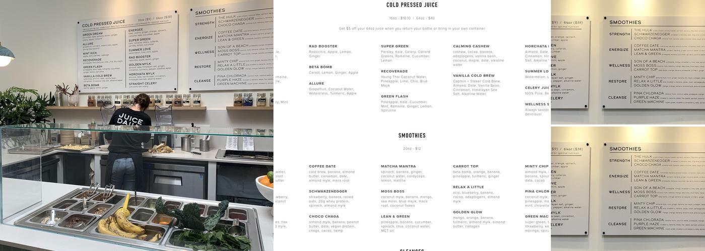 Perfectly Pressed Monterey Menu