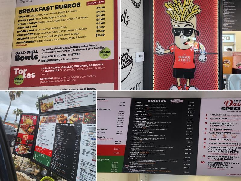 Burros & Fries El Cajon Menu
