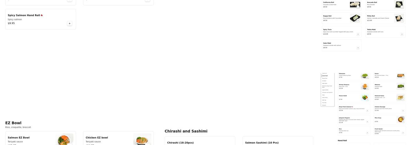 SUSHI & MORE Menu