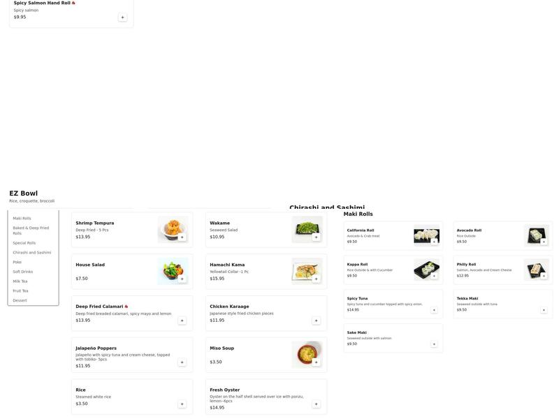 SUSHI & MORE Menu
