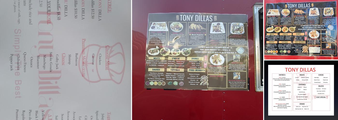 TonyDillas Menu
