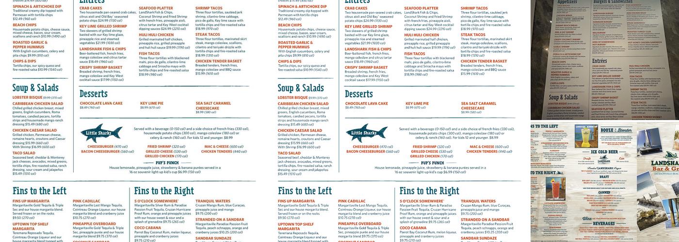 LandShark Bar & Grill - Jacksonville Beach Menu