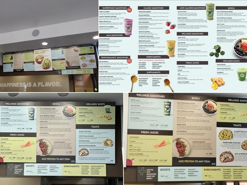 Robeks Fresh Juice & Smoothies Menu