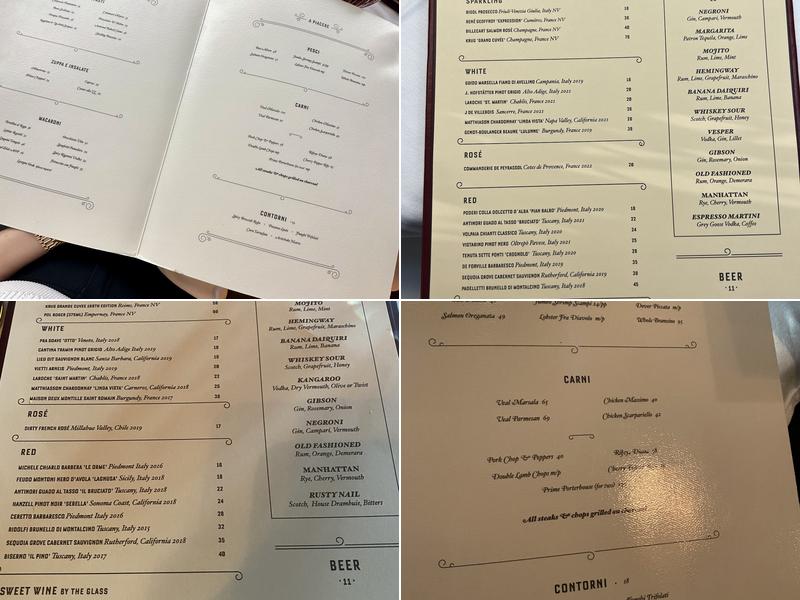 Carbone Miami Menu