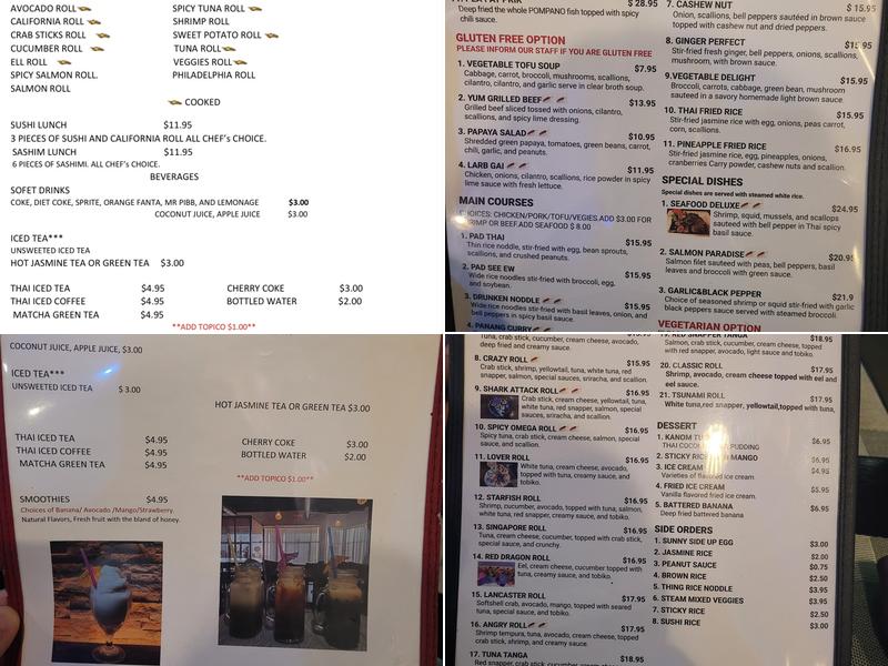 RAMARN THAI Menu
