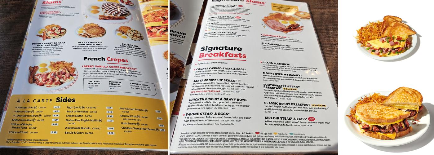 Denny's Restaurant Menu