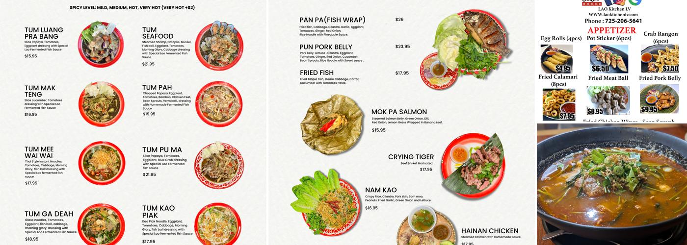 Lao Kitchen Menu