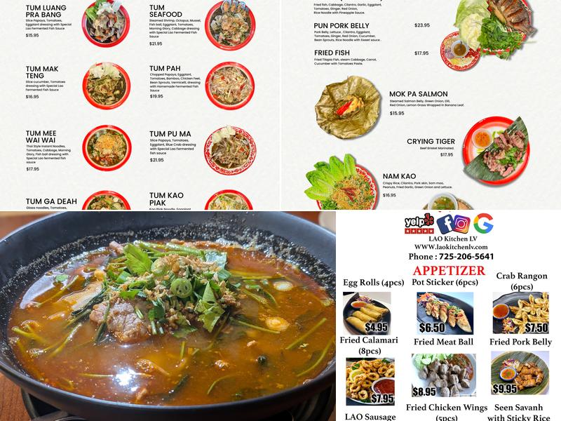 Lao Kitchen Menu