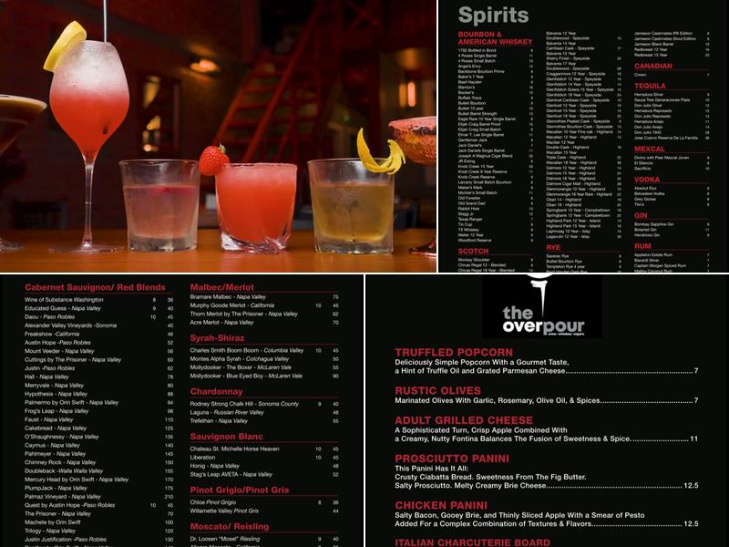 The Overpour Menu