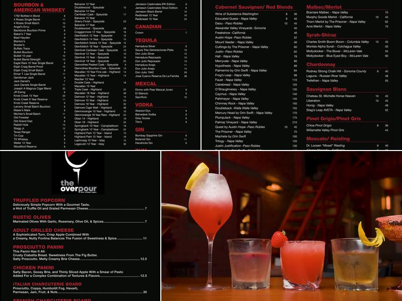 The Overpour Menu