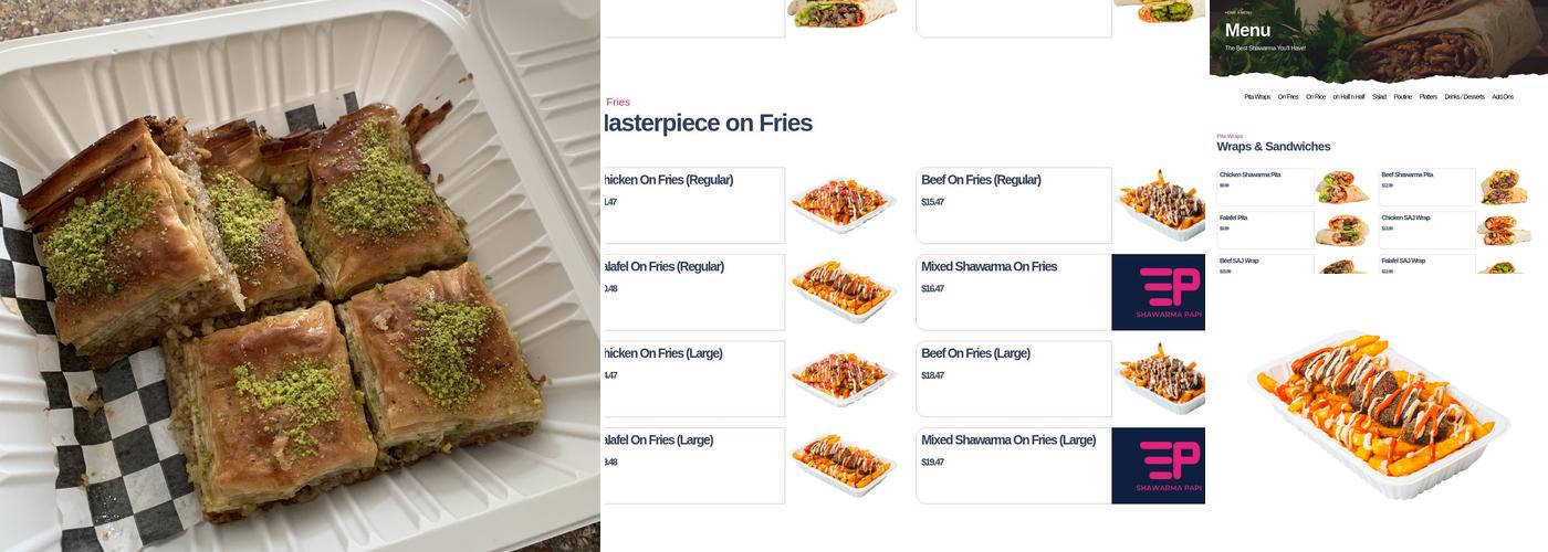 Shawarma PAPI🥇 Menu