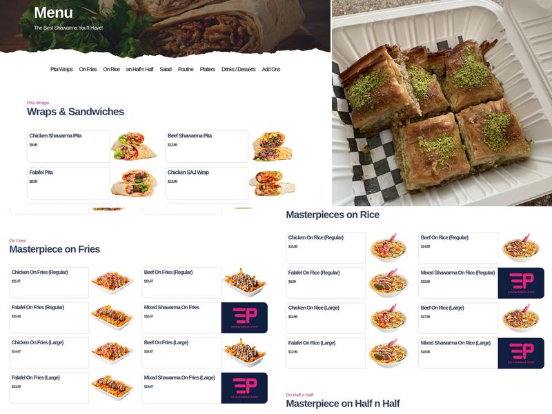 Shawarma PAPI🥇 Menu