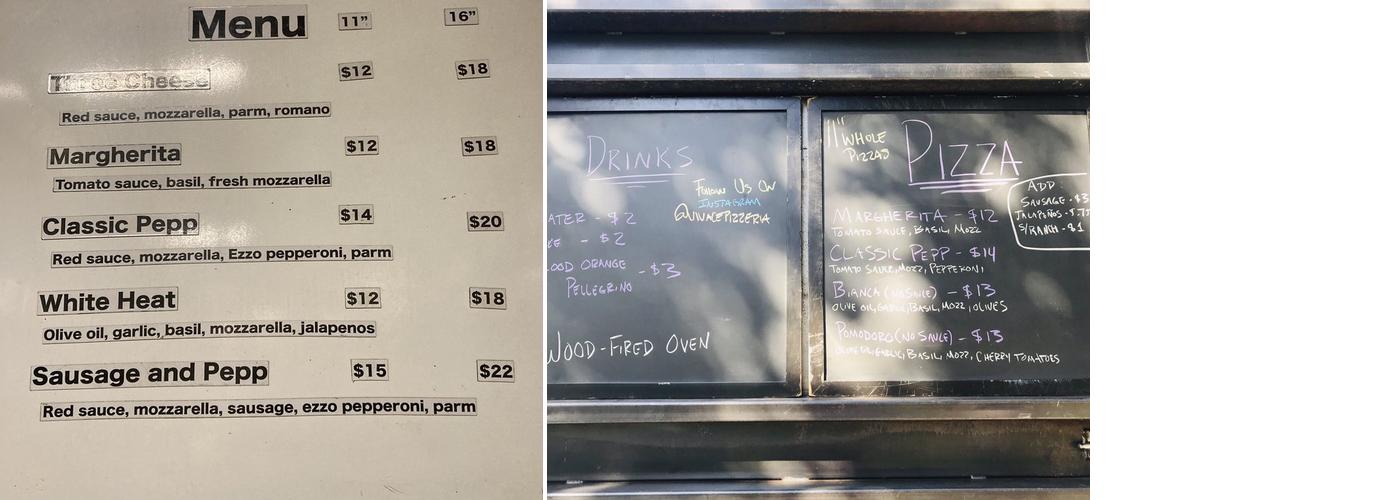 Vivace Design Menu