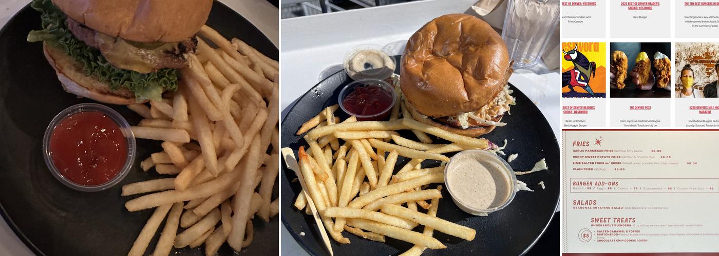 Knockabout Burgers Menu