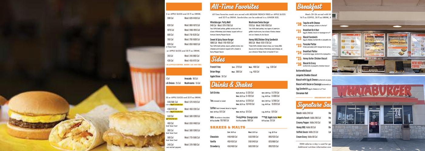 Whataburger Menu