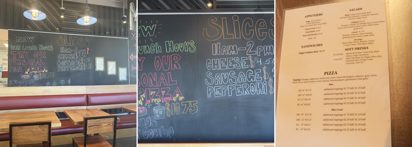 Lefty's Pizza Kitchen Menu