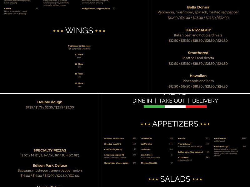 Pizza Boy Chicago Menu