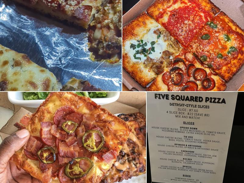 Five Squared Pizza Menu