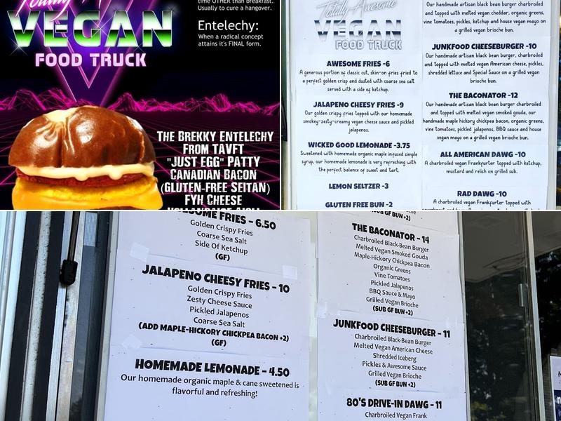 Totally Awesome Vegan Food Truck Menu