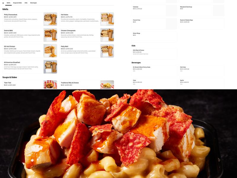 District MeltHouse Menu