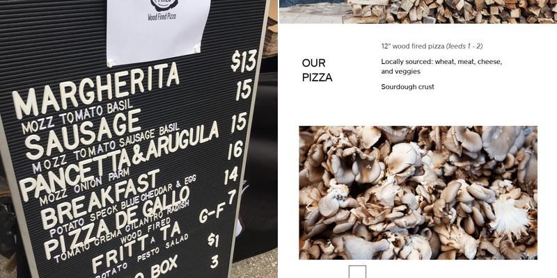 Northern Fires Pizza Menu