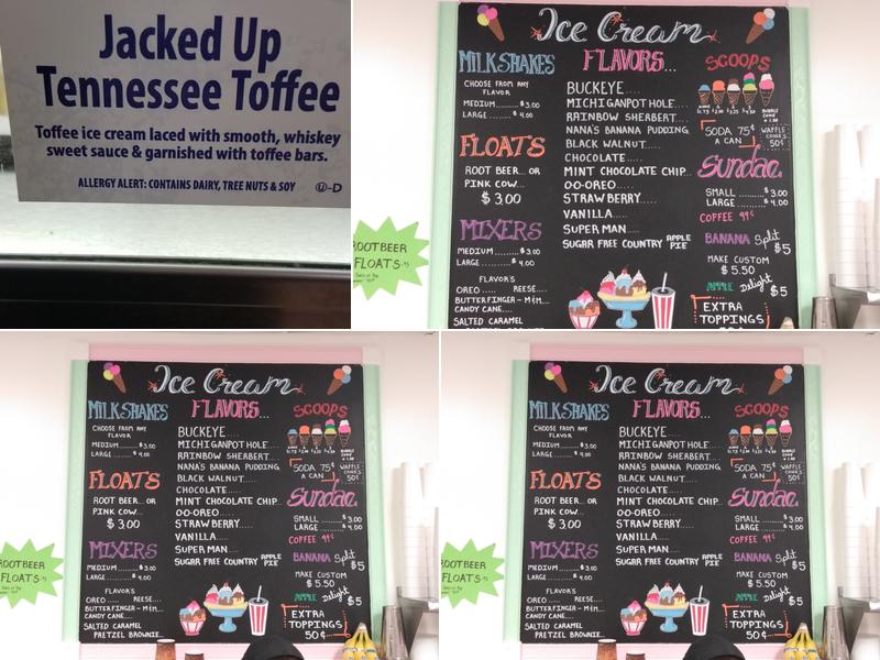 Sweets, Treats, & Tees Menu