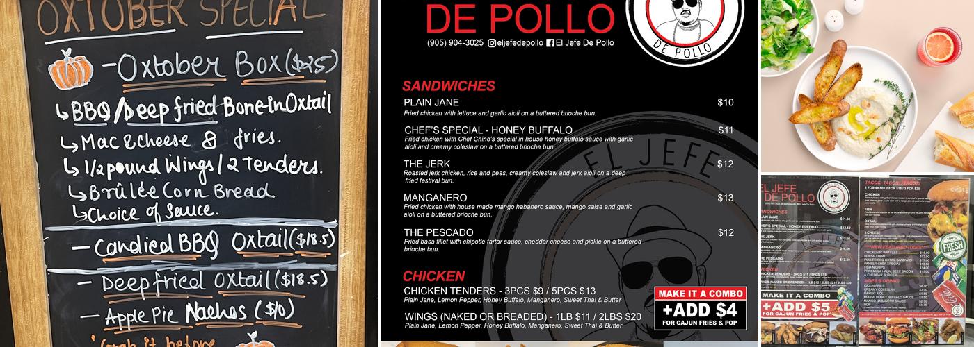 El Jefe De Pollo Menu