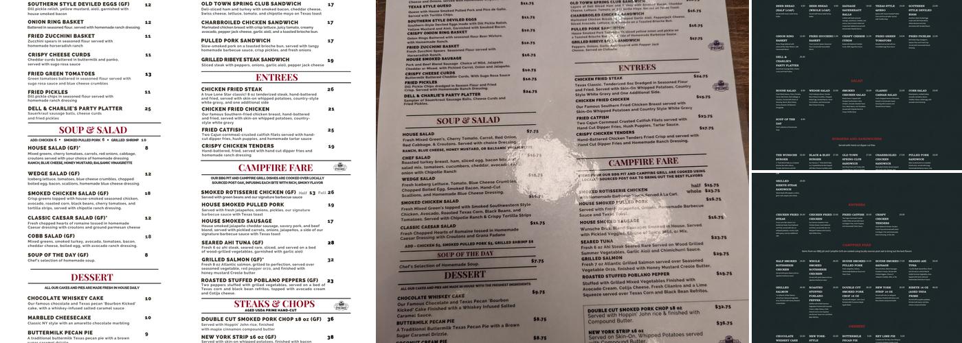 Wunsche Bros. Cafe & Saloon Menu