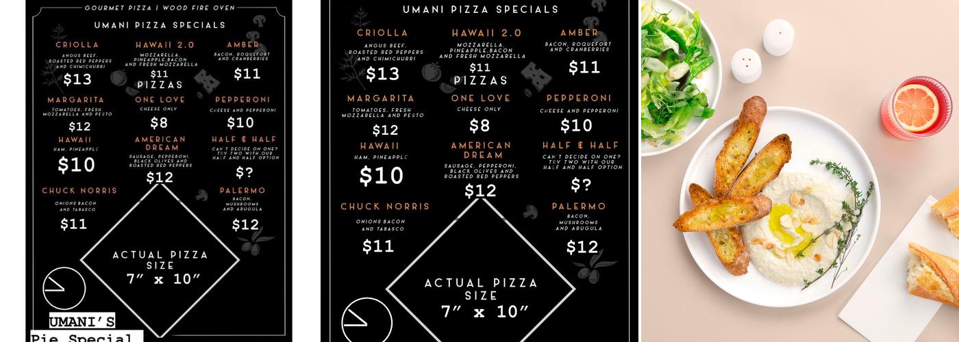 UMANI PIZZERIA Menu