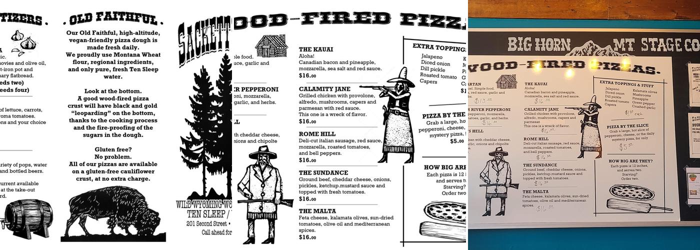 Sacketts Fork Pizza Menu