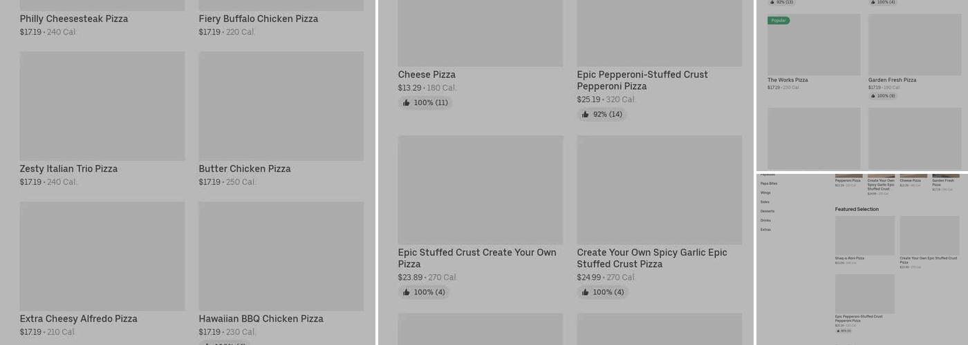 Papa John's Pizza Menu