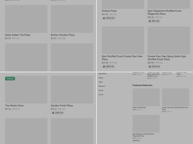 Papa John's Pizza Menu