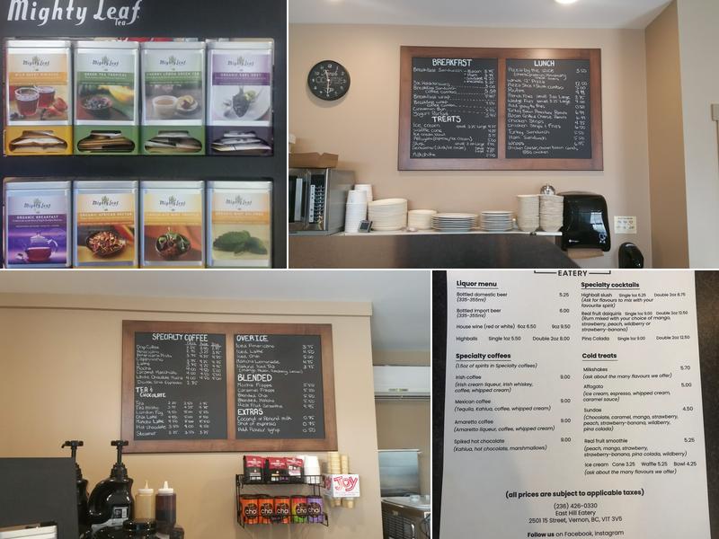 Easthill Eatery Menu