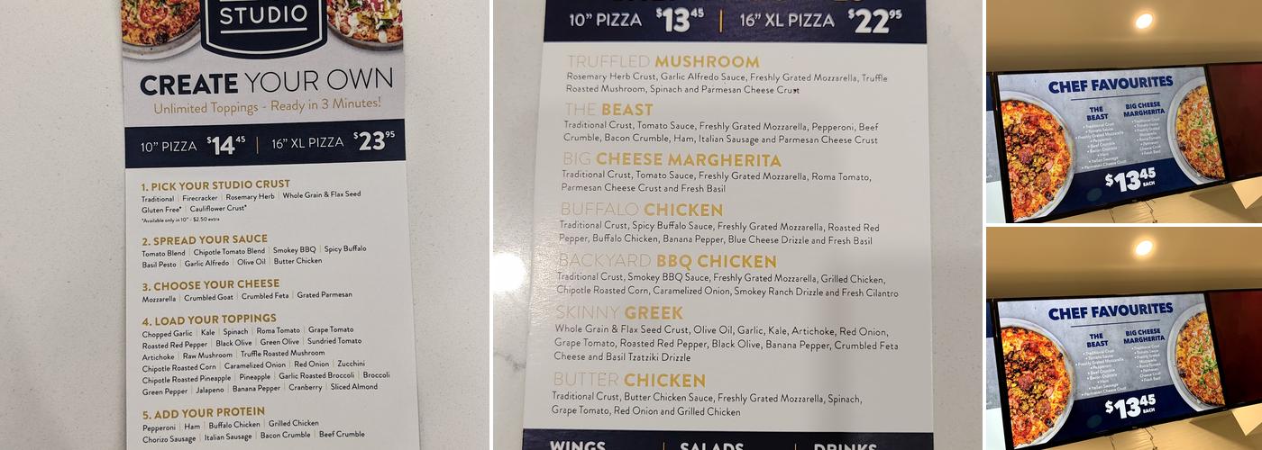Pizza Studio Menu