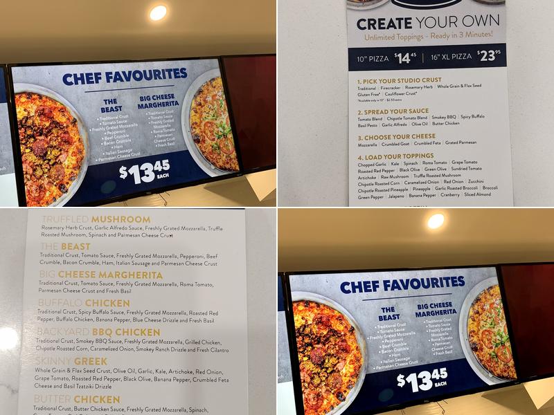 Pizza Studio Menu