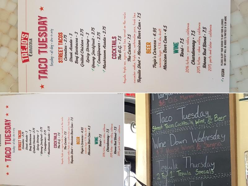 Trejo's Tacos - Pasadena Menu