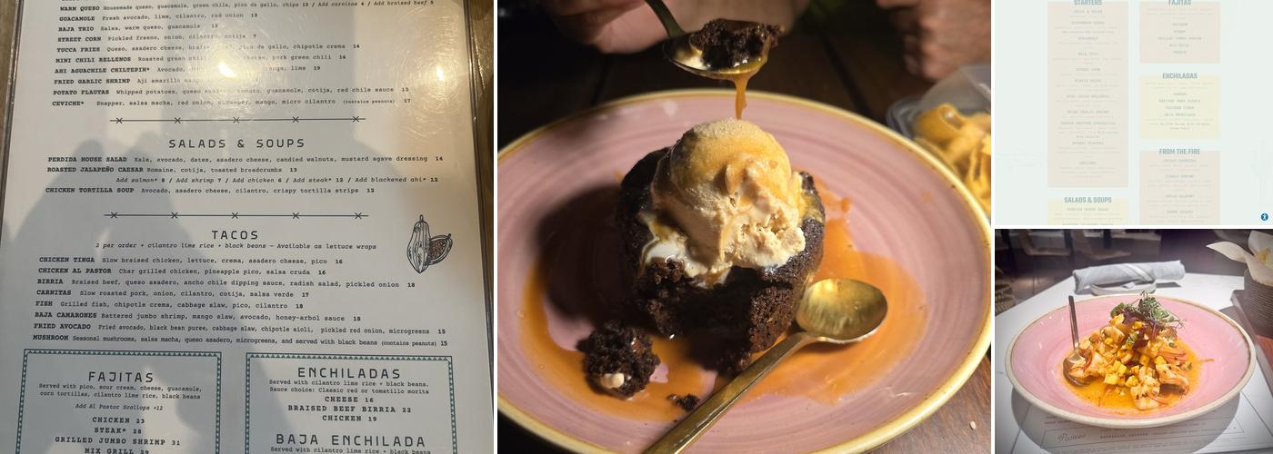 Perdida - Mexican Kitchen Menu