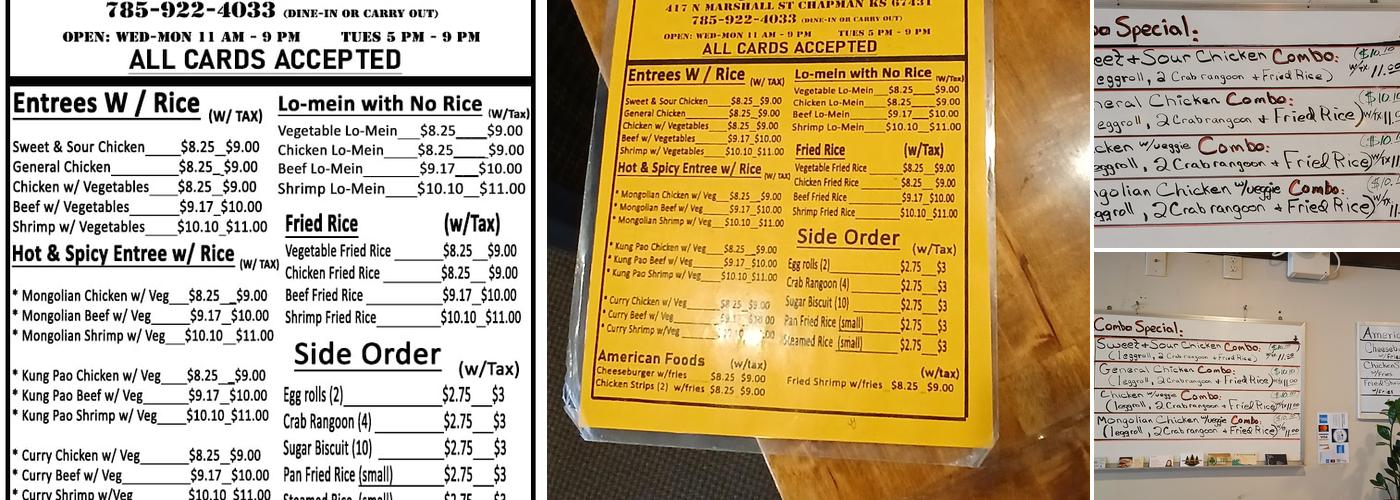 Hong Kong Fresh Menu