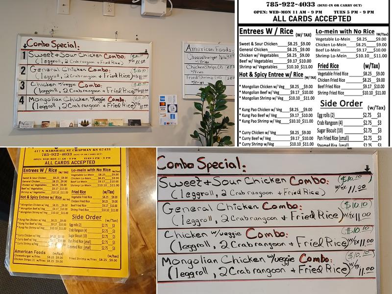 Hong Kong Fresh Menu