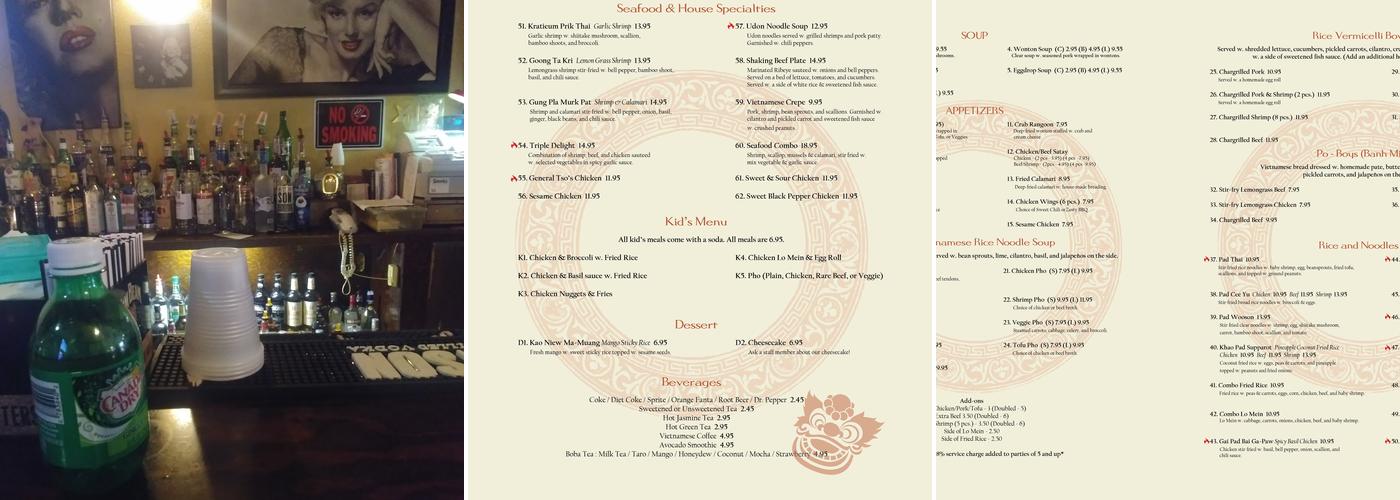 Green Leaf Menu