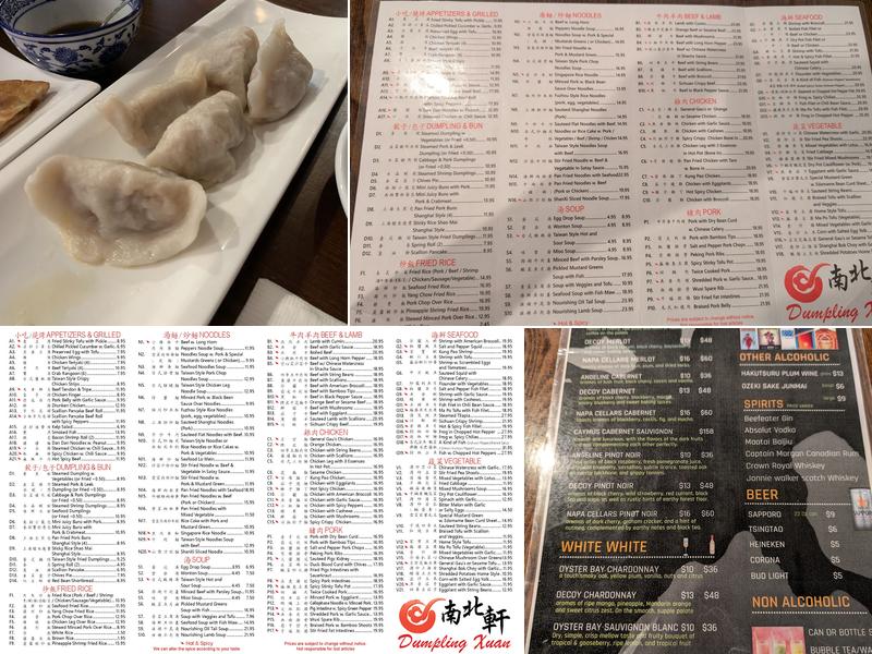 Dumpling Xuan Menu