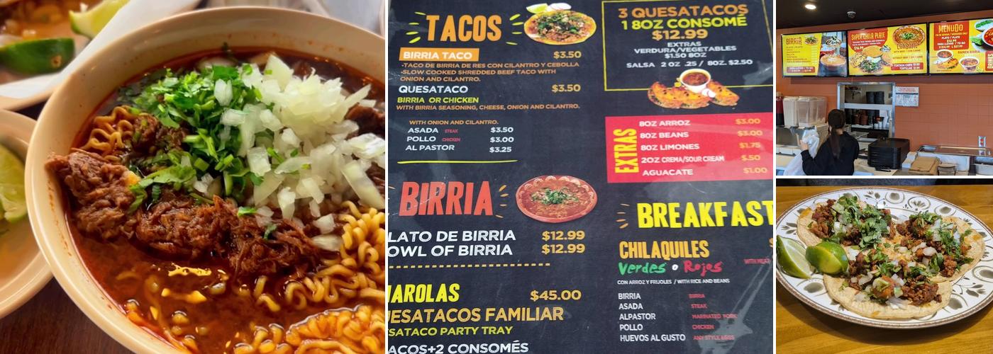 Chela's Birria Tacos Menu