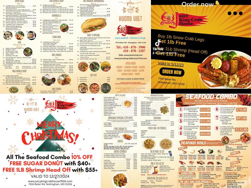 Juicy King Crab House (Belair) Menu