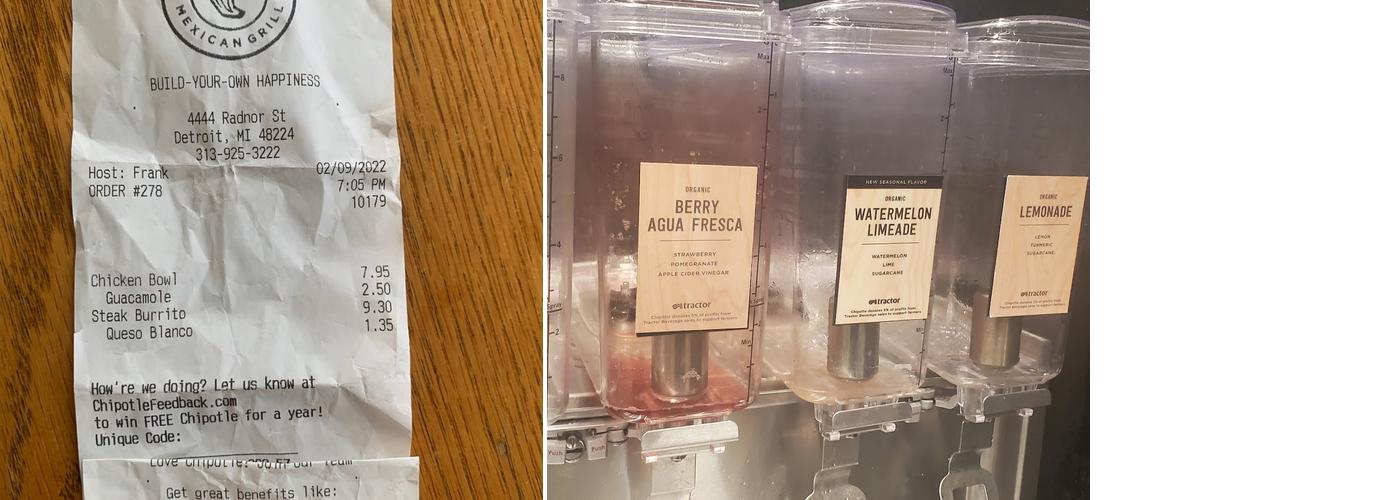 Chipotle Mexican Grill Menu