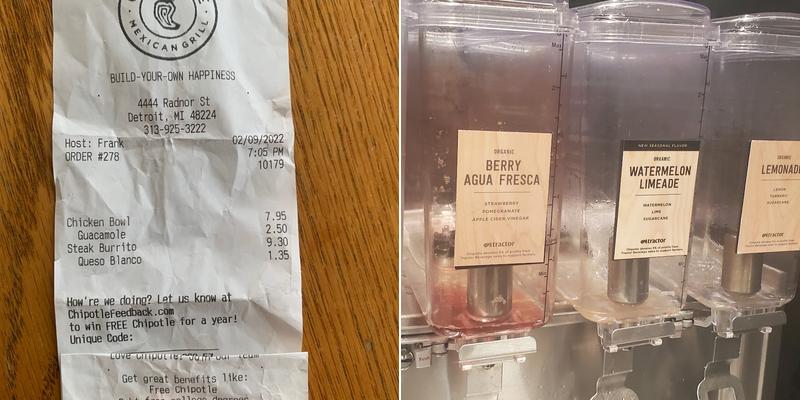 Chipotle Mexican Grill Menu